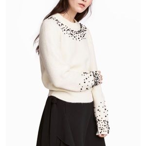 H&M Beaded Lightweight Sweater